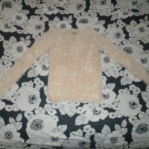 FUZZY GOLD SEQUIN SWEATER by PUFF & BEAR (SIZE S)